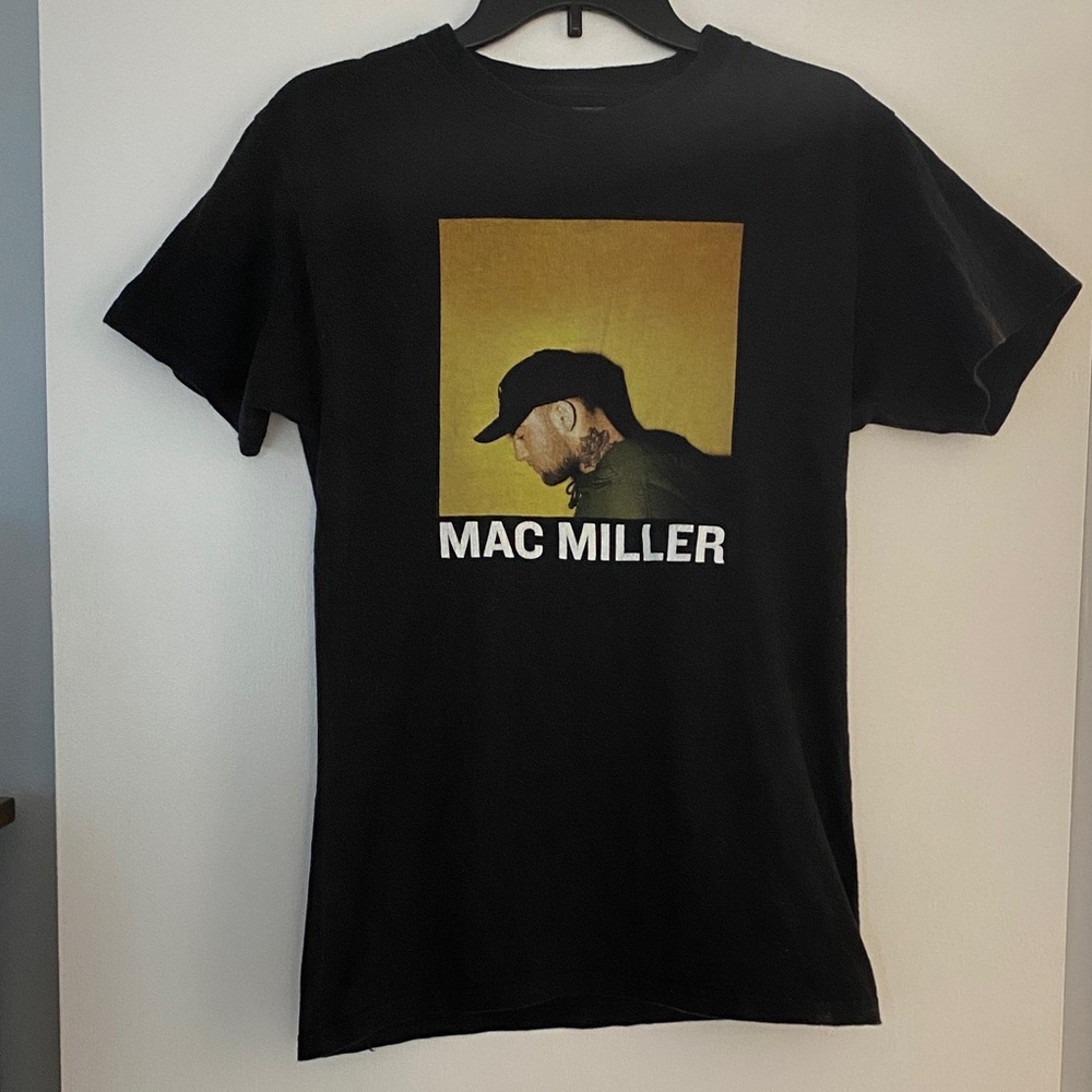 Mac Miller Black Graphic T-Shirt Swimming Album Era